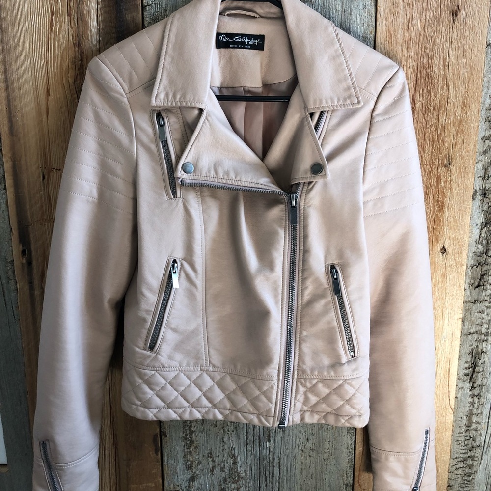 Unused blush women’s faux leather jacket - Picture 1 of 5
